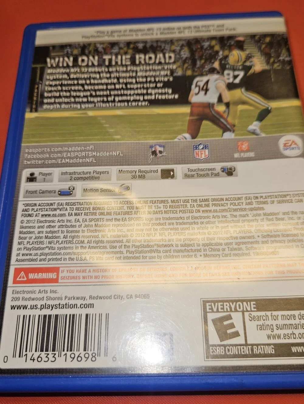 Sony PSVita Madden NFL 13 Bonus Content, In Original Case Excellent Pre-Owned